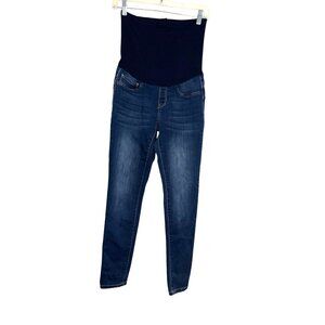 9th & Main Maternity Stretch Denim Jeans With Elastic Waistband Medium Blue Size